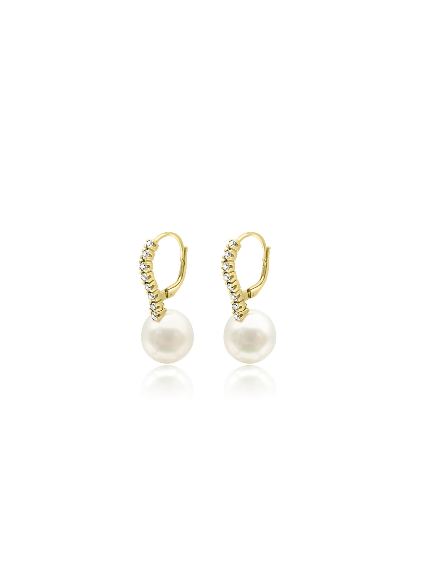 Pearl and Diamond Earrings