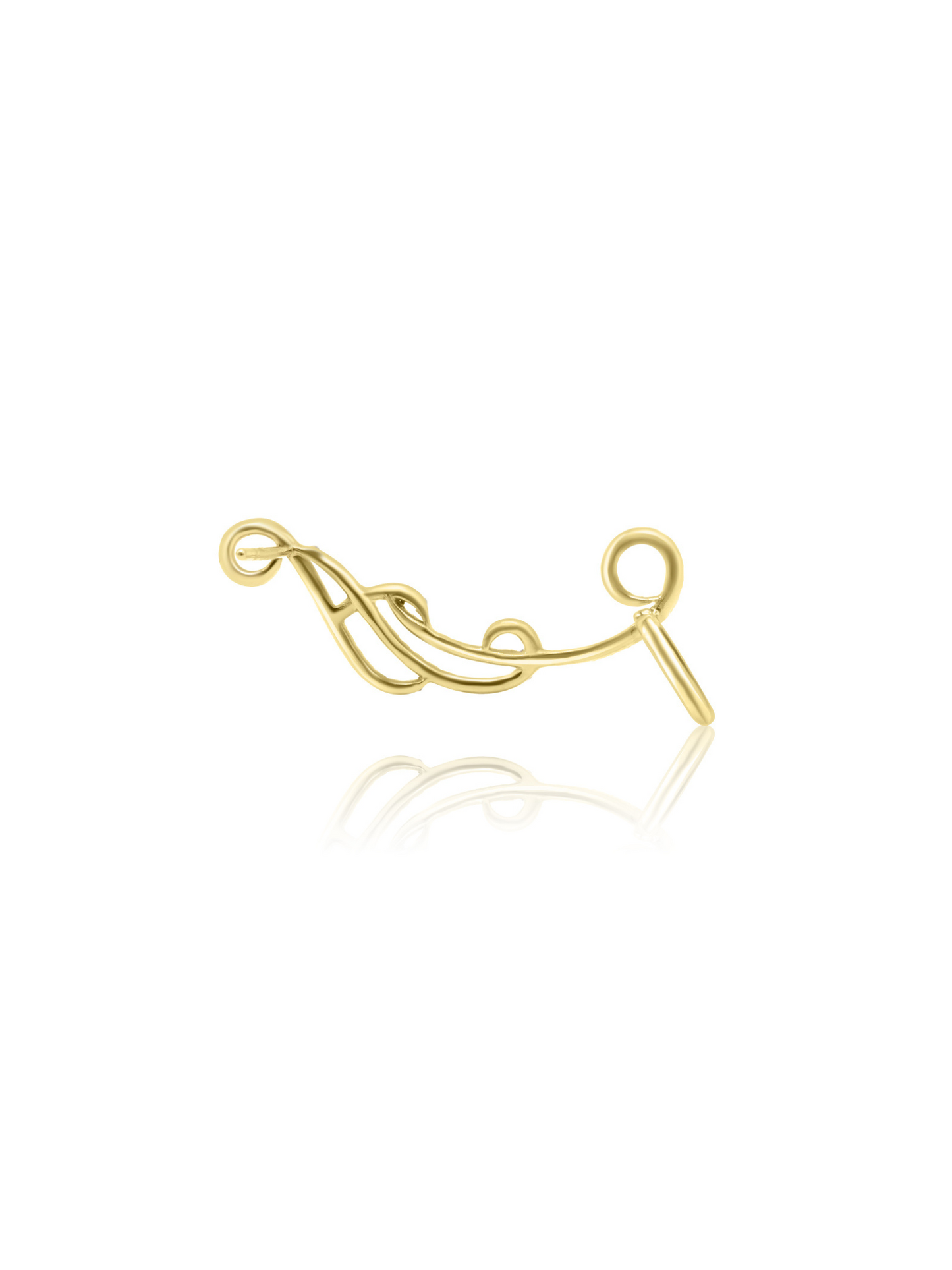 Gold and Diamond Ear Cuff