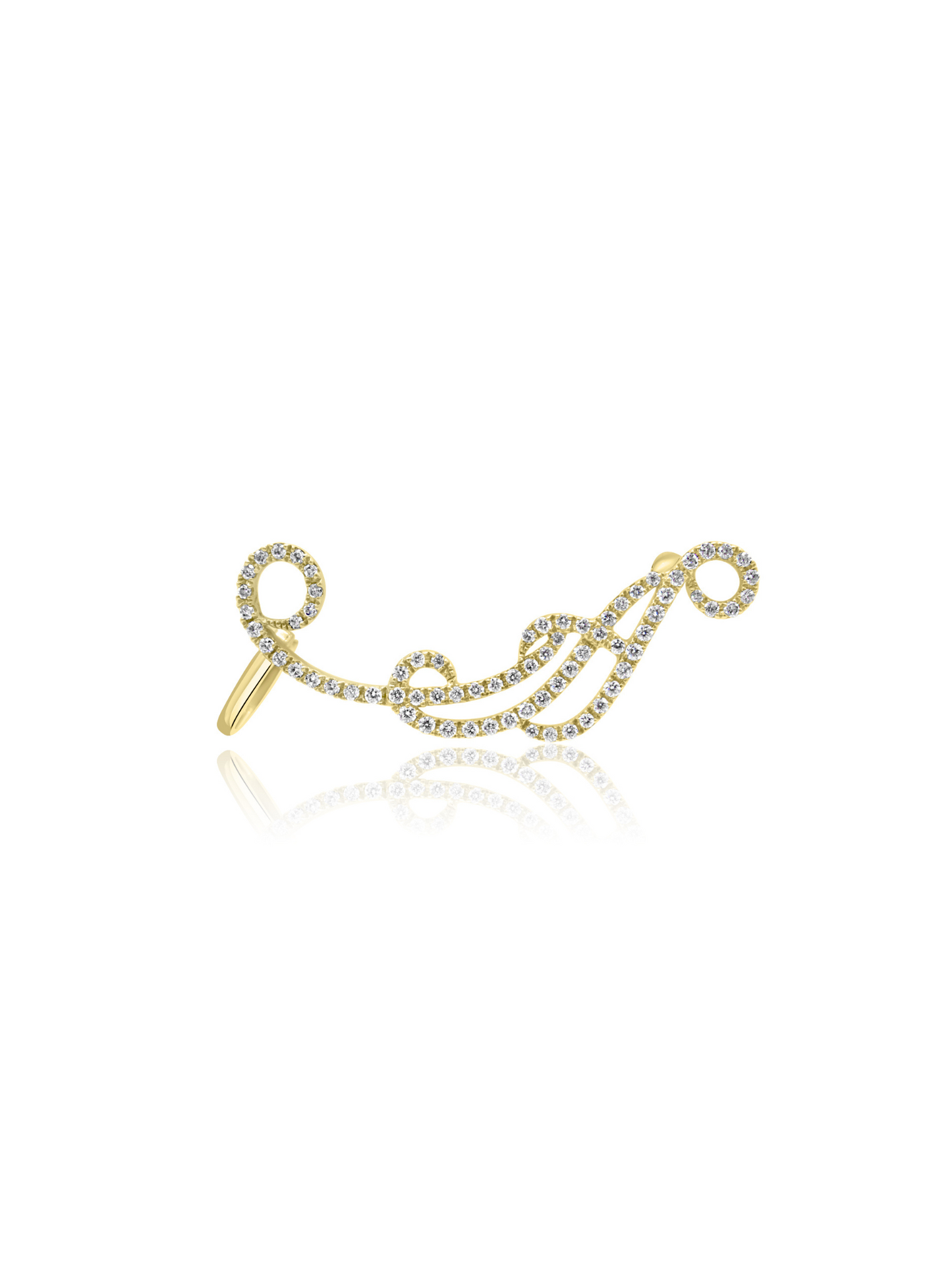 Gold and Diamond Ear Cuff