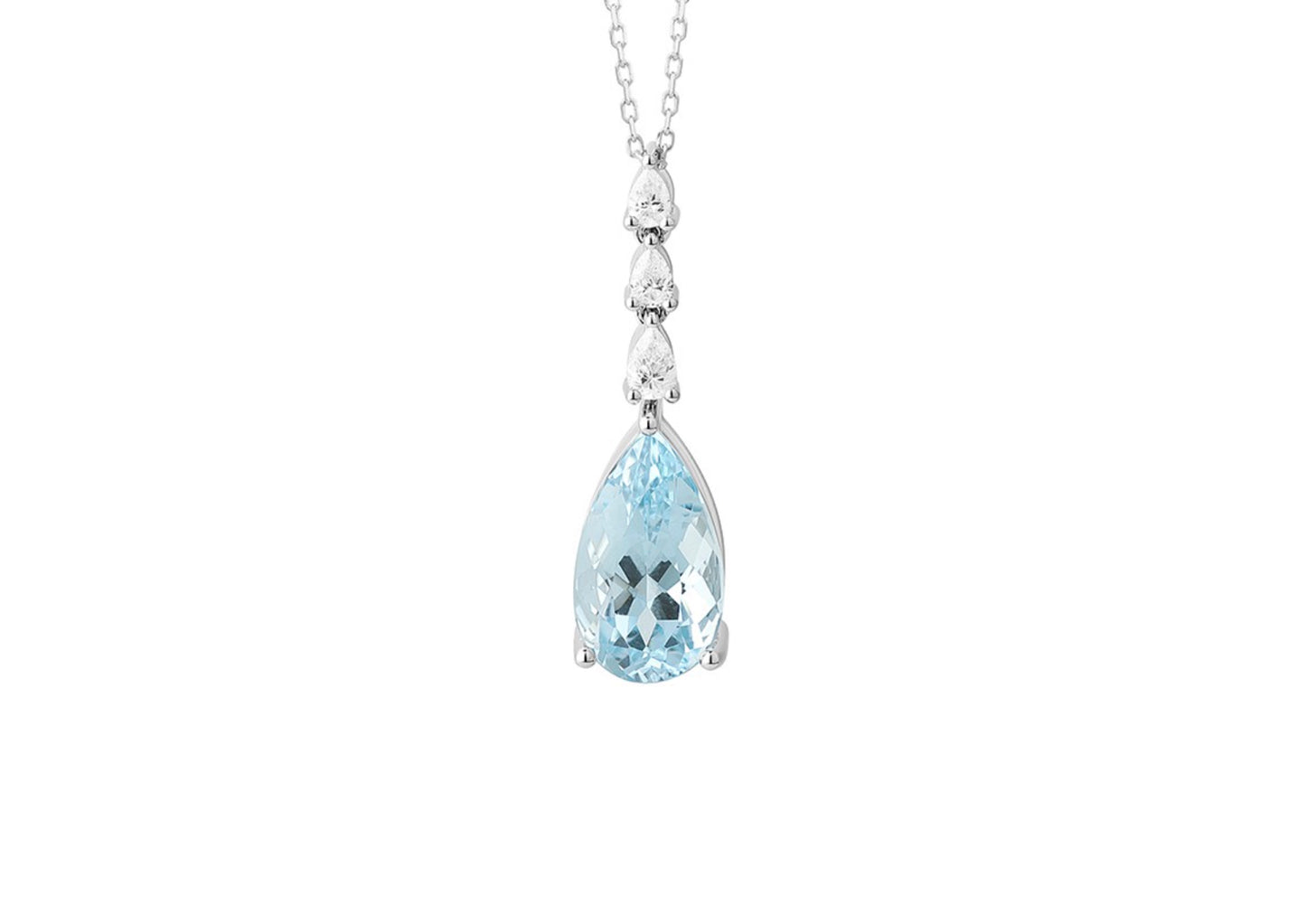 Aquamarine and Diamond Necklace