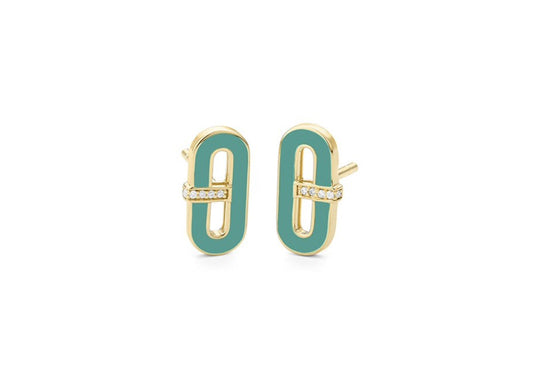 Diamond and Enamel Studs