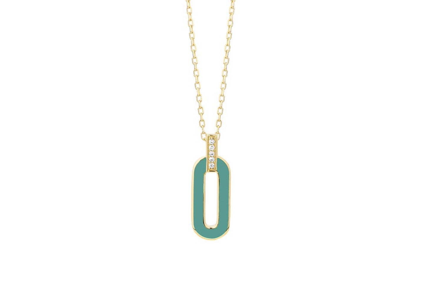 Diamond and Enamel Pendant