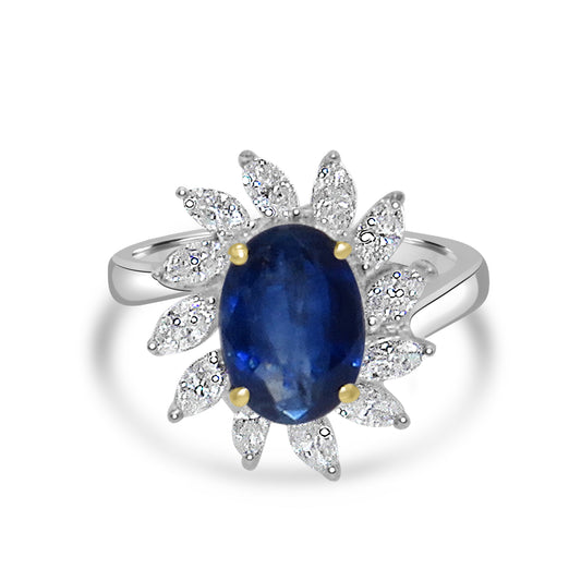 Sapphire and Diamond Ring
