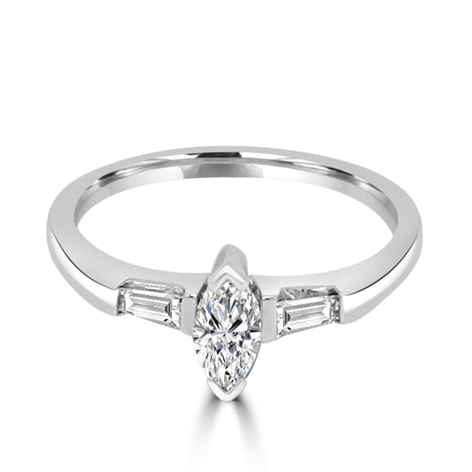 Gold and Diamond Engagement Ring