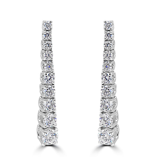 Graduated Diamond Earrings