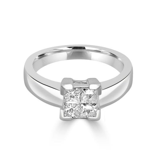 Platinum and Diamond Ring
