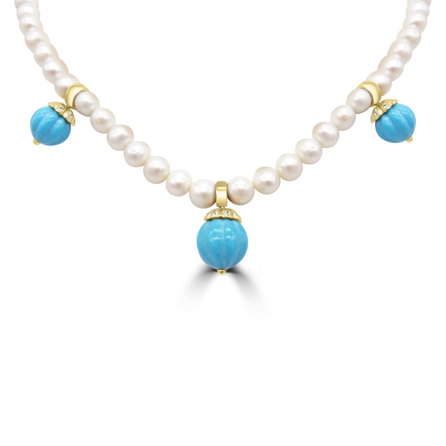 Turquoise and Pearl Necklace