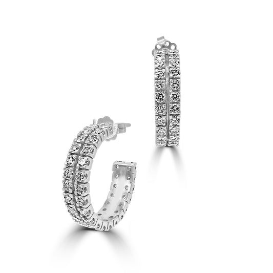 Diamond Hoop Earrings