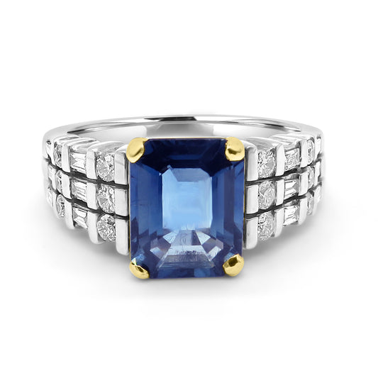 Sapphire and Diamond Ring