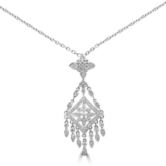 Diamond Art Deco Style Necklace