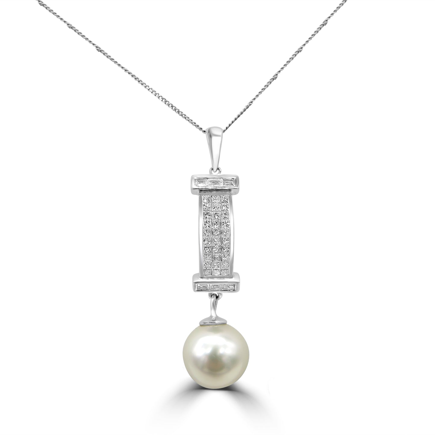 Diamond and Pearl Necklace