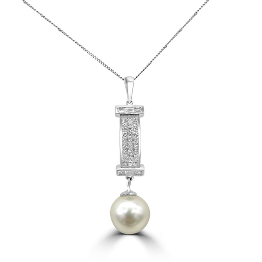 Diamond and Pearl Necklace