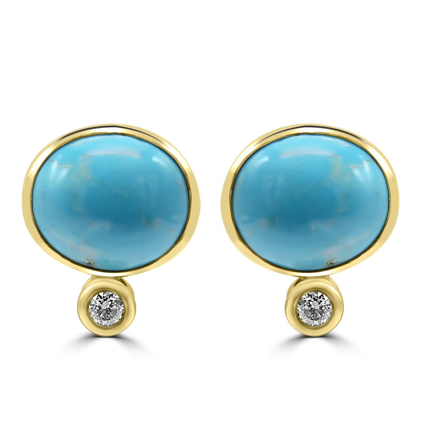 Gold Turquoise Earrings