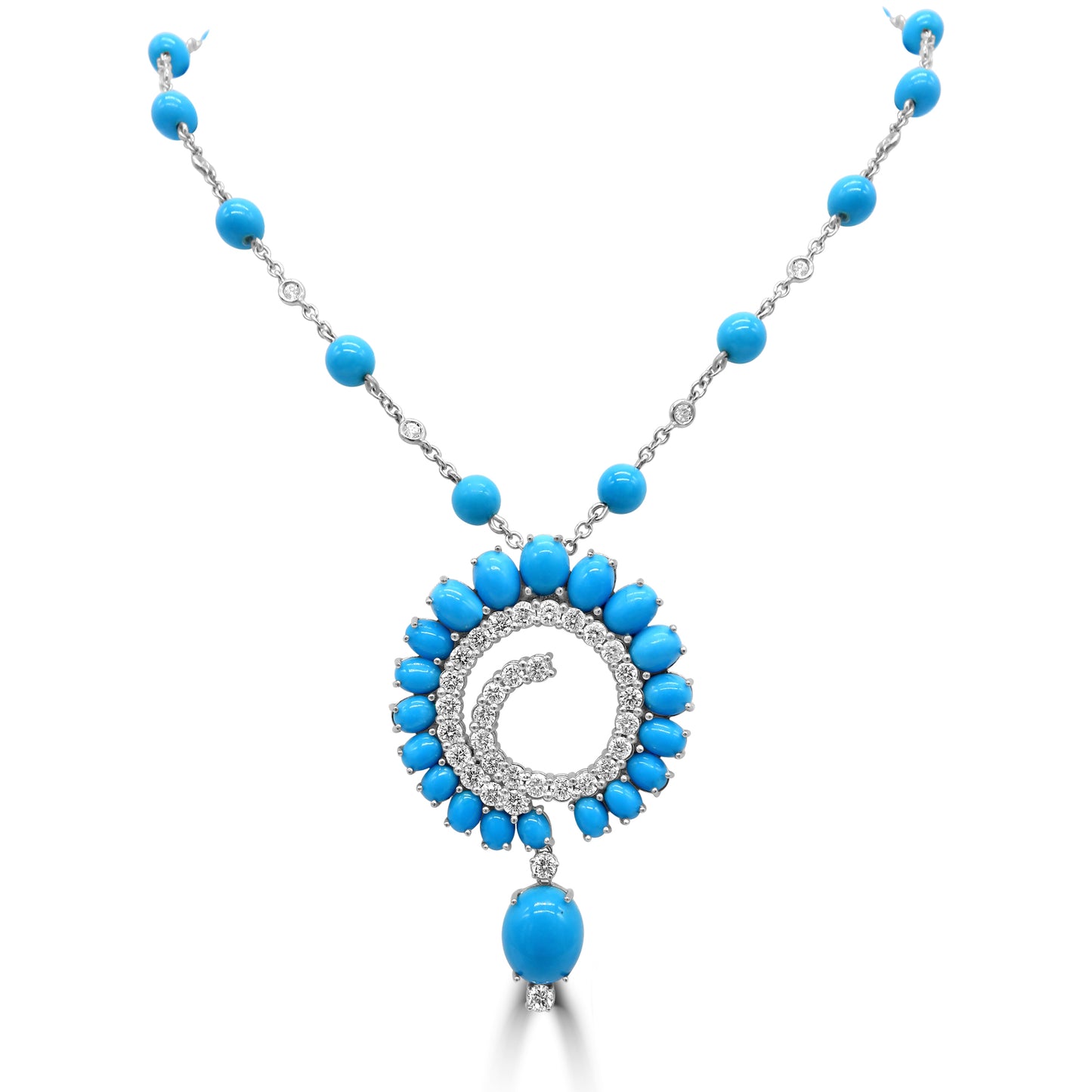 Turquoise and Diamond Necklace