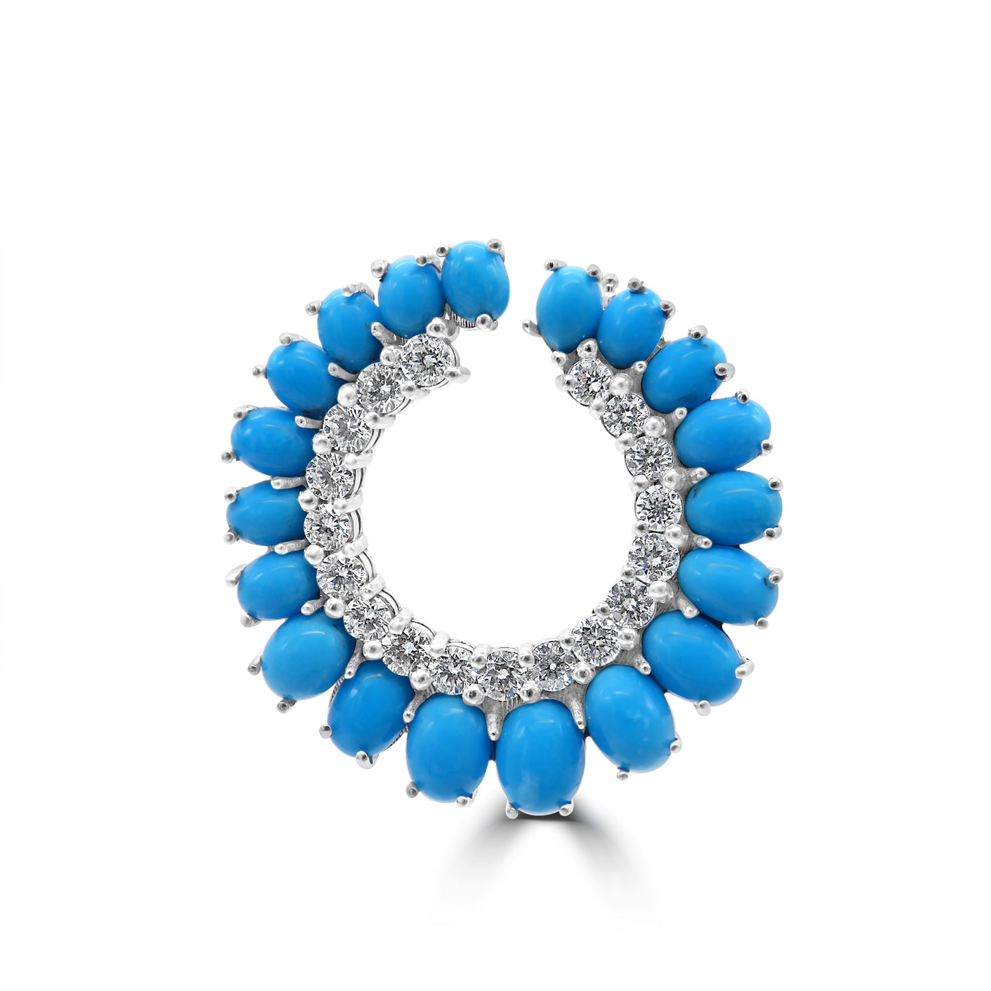 Turquoise and Diamond Earrings