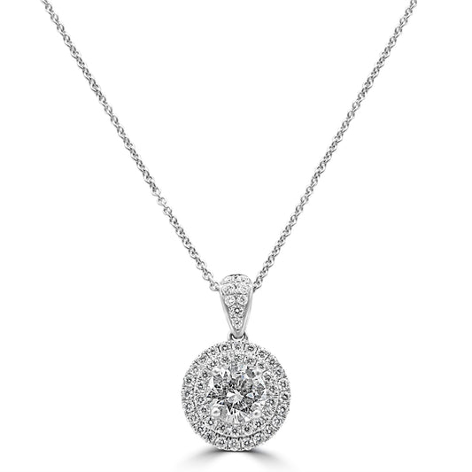 Diamond Pendant with Halo