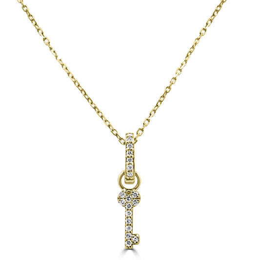 Diamond Key Pendant