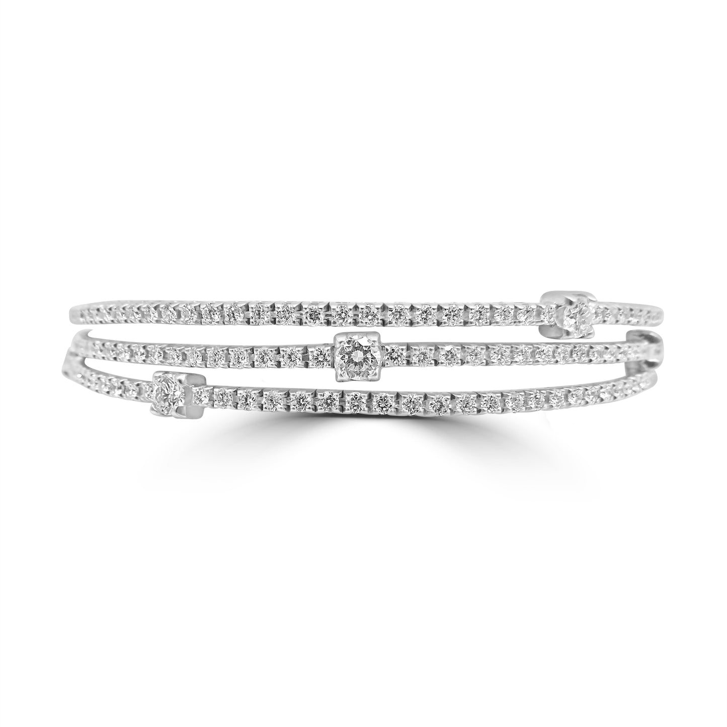 Triple Diamond Tennis Bracelet