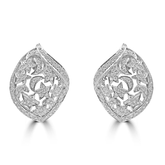 Art Deco Style Diamond Earrings