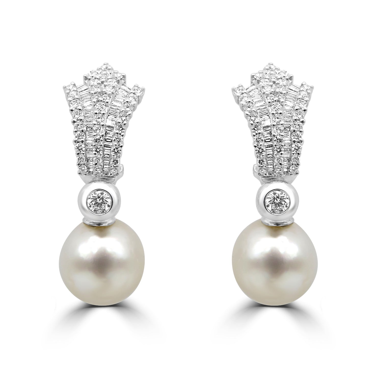 Diamond and Pearl detachable Earrings