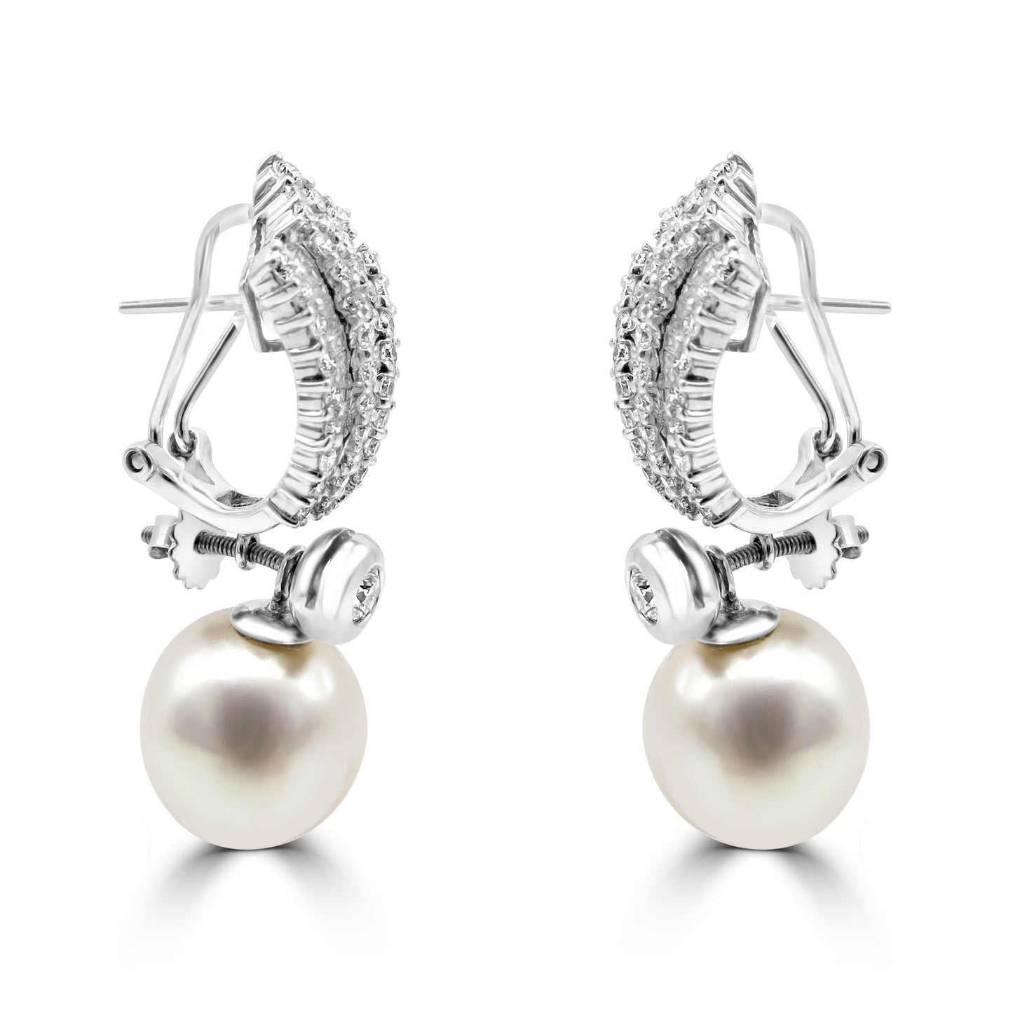 Diamond and Pearl detachable Earrings