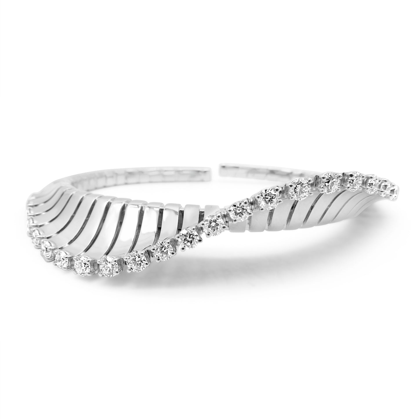 White Gold and Diamond Vito Bangle