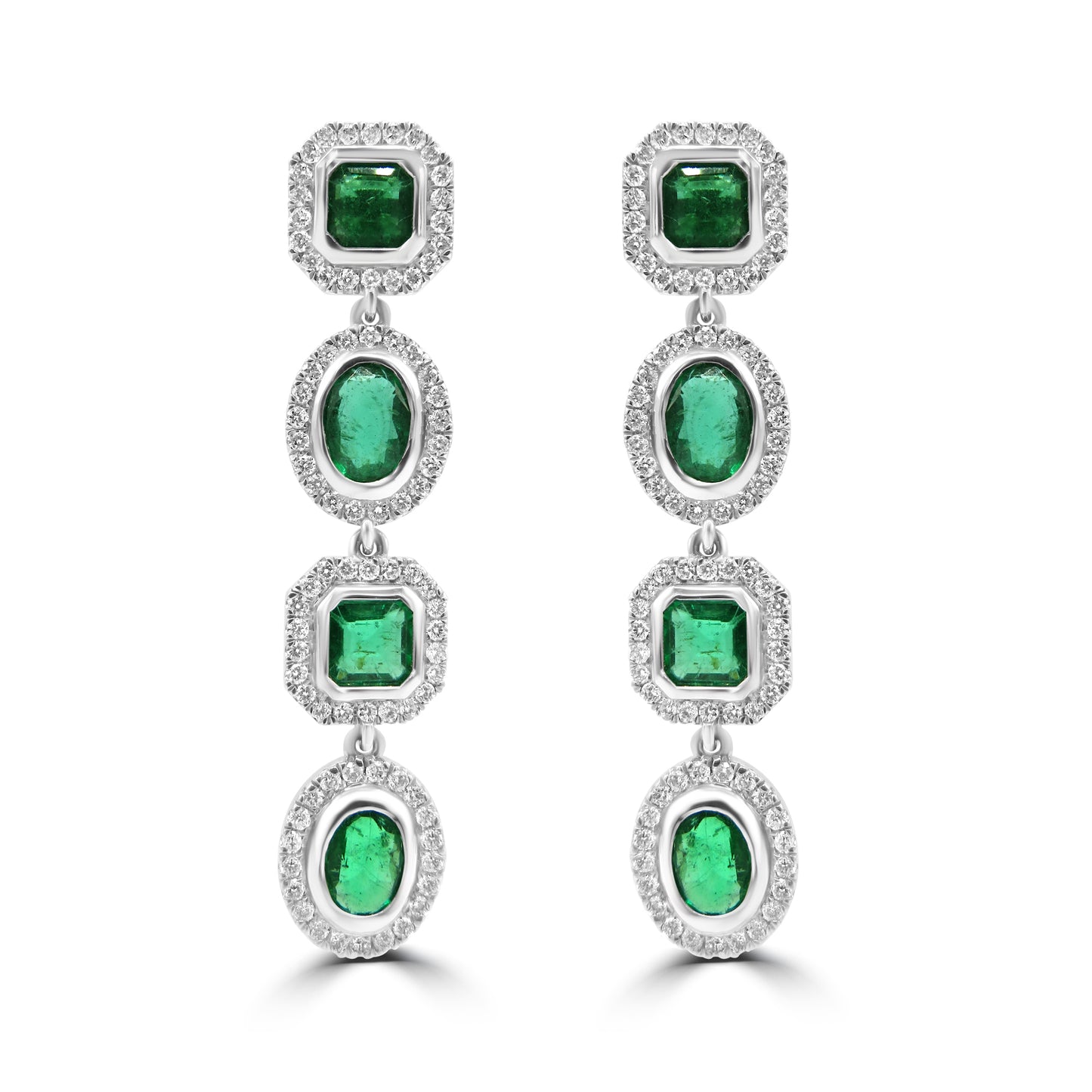 Long Emerald Earrings
