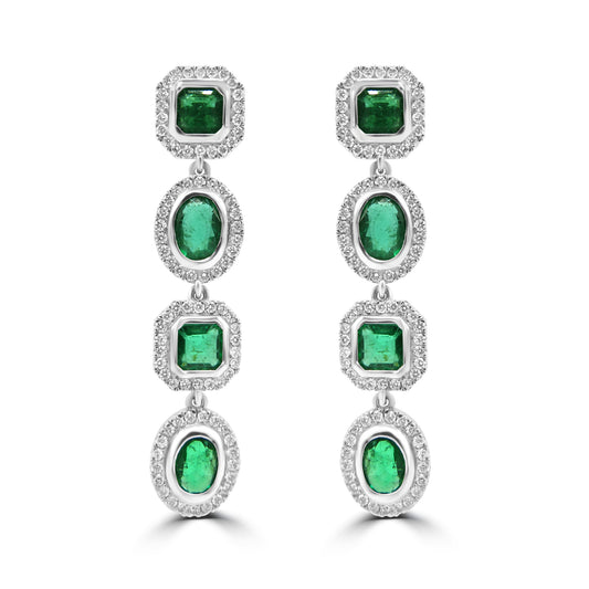 Long Emerald Earrings