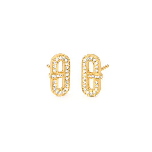 Diamond Geometric Studs