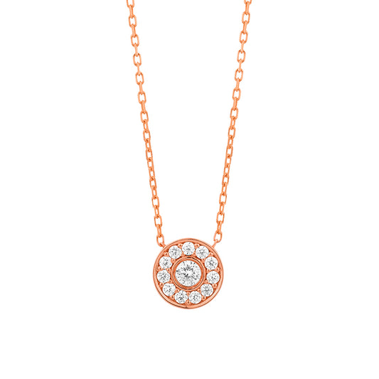 Diamond Pendant in Rose Gold