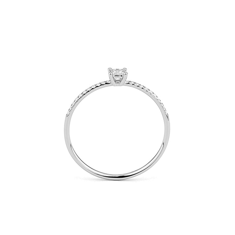 Diamond Band in White Gold