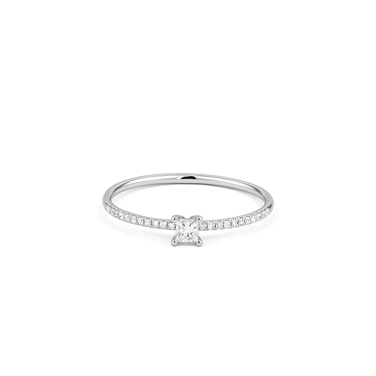 Diamond Band in White Gold