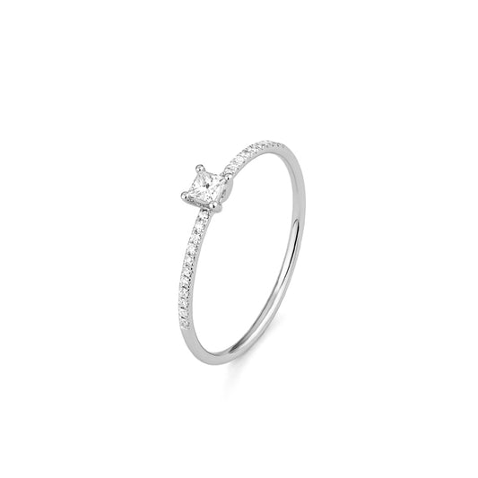 Diamond Band in White Gold