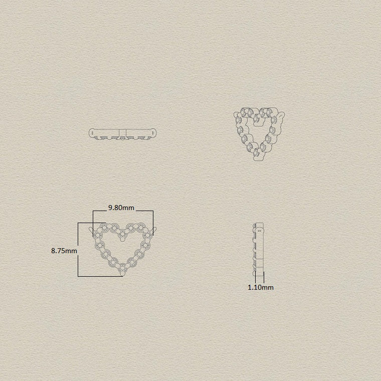 Rose Gold and Diamond Heart Pendant