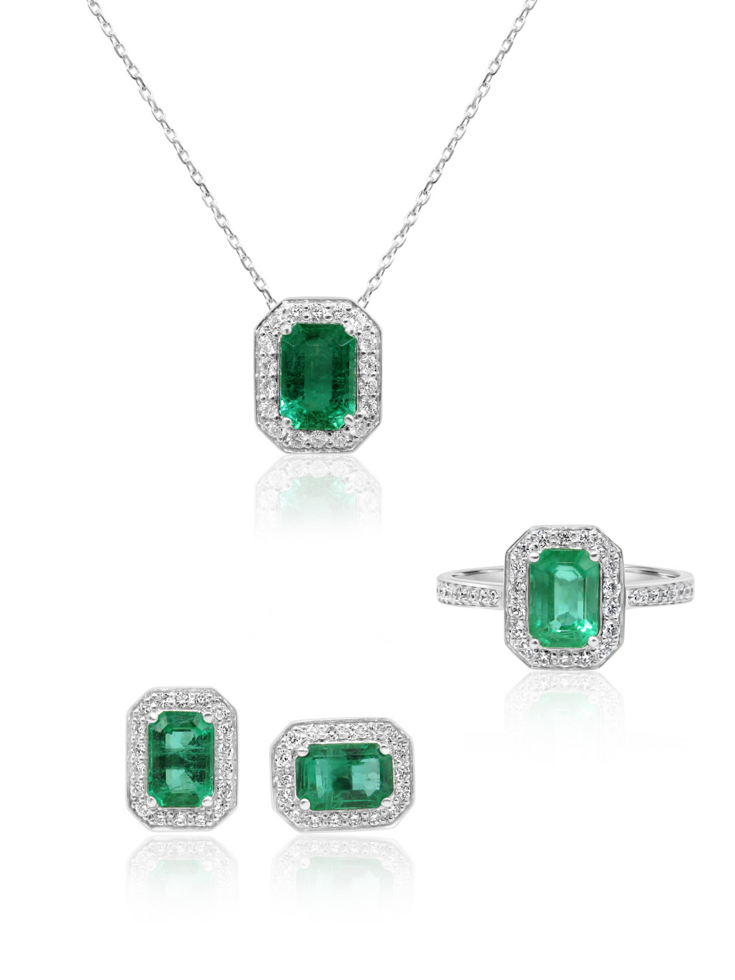 Emerald & Diamond Earrings