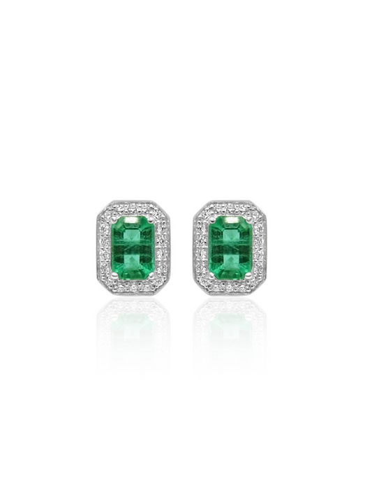 Emerald & Diamond Earrings