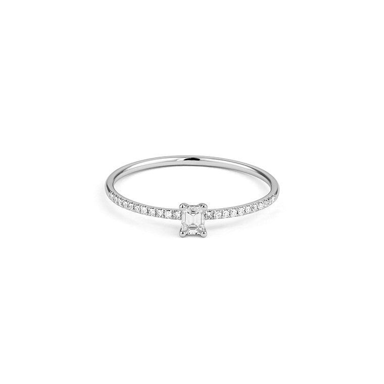 Emerald-Cut Diamond Ring