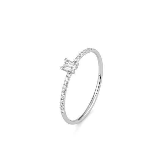 Emerald-Cut Diamond Ring