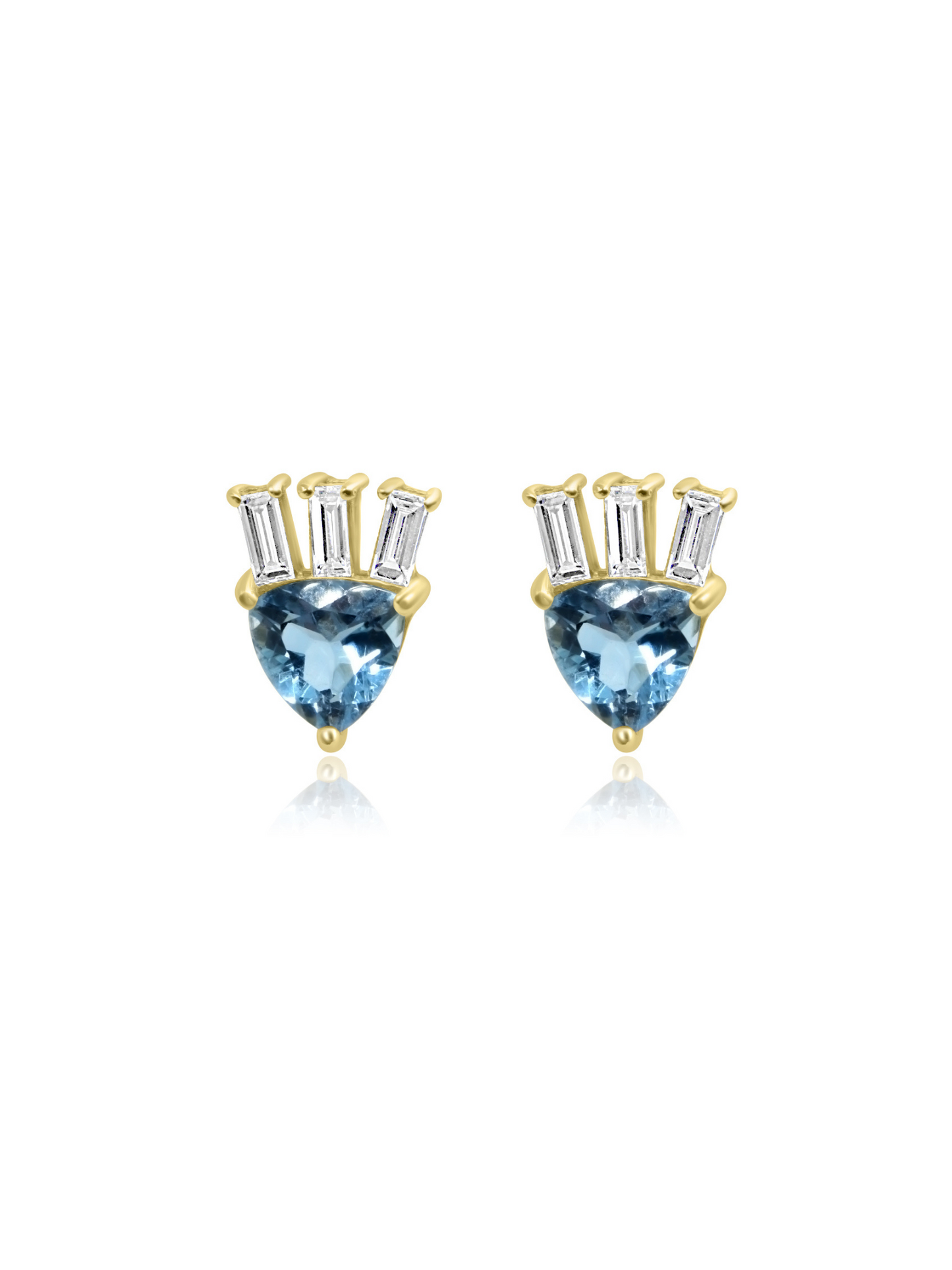 Aquamarine & Diamond Earrings