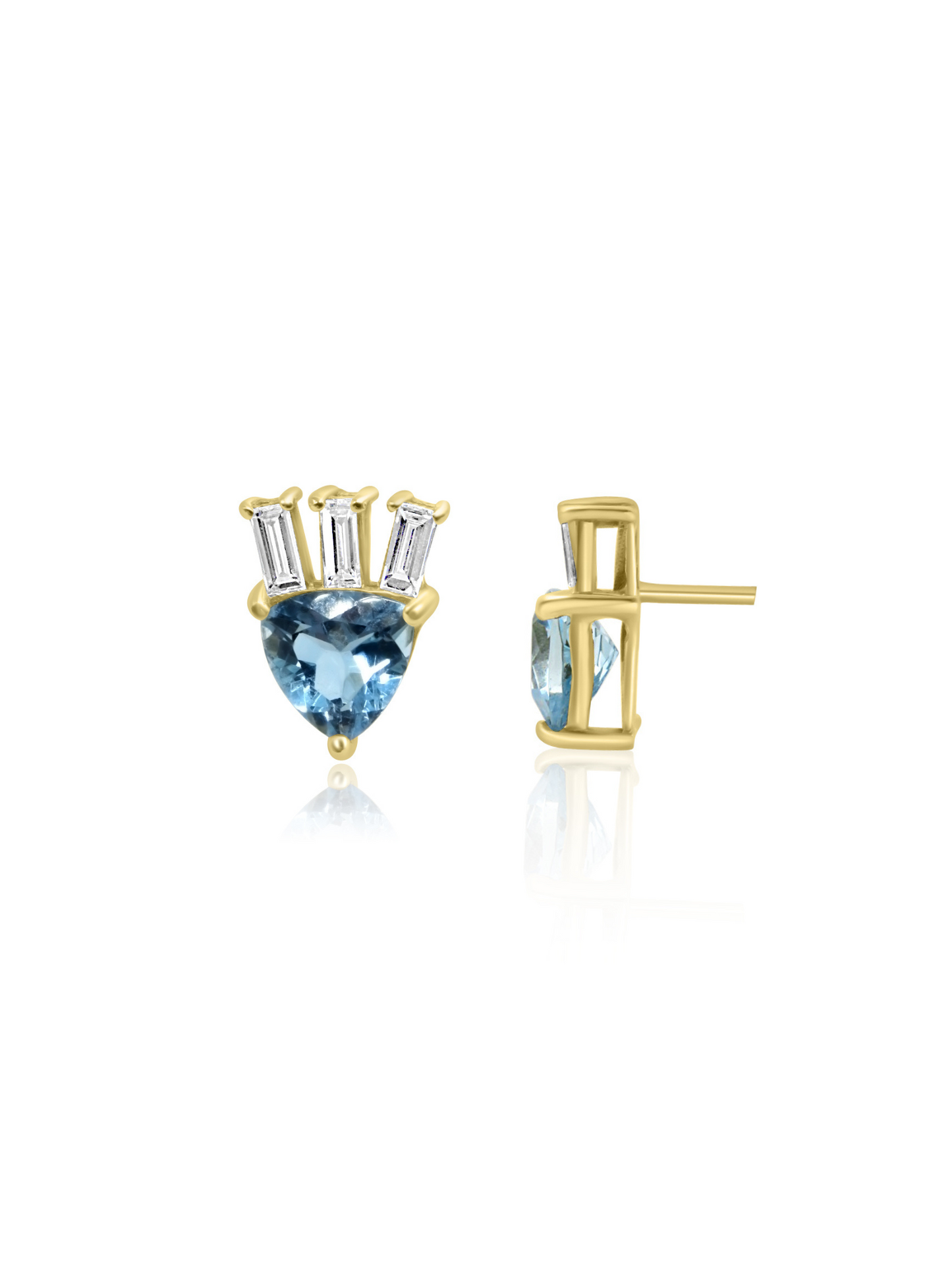 Aquamarine & Diamond Earrings