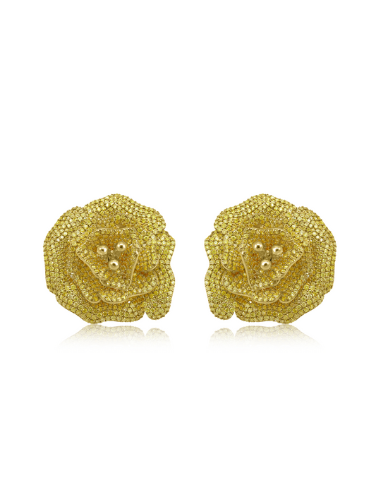 Gold Flower Earrings