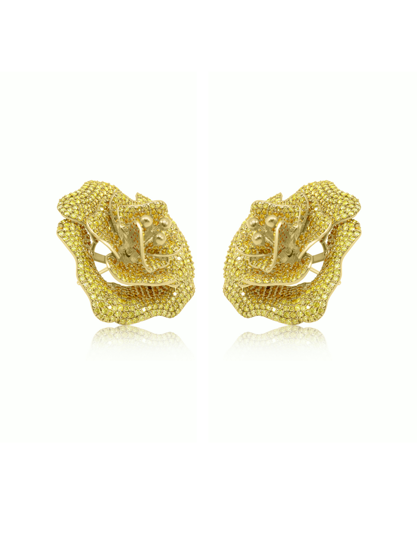 Gold Flower Earrings