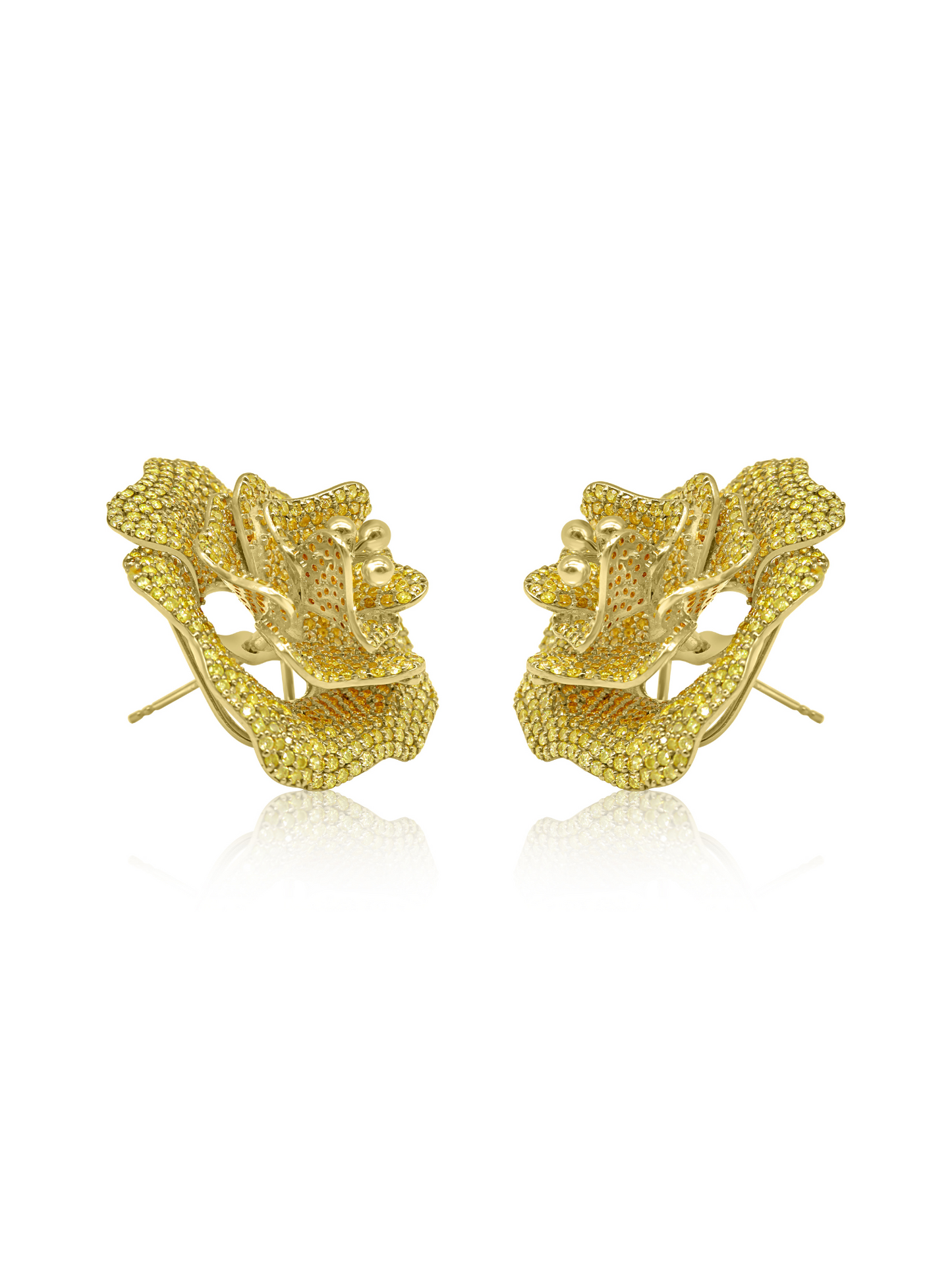 Gold Flower Earrings