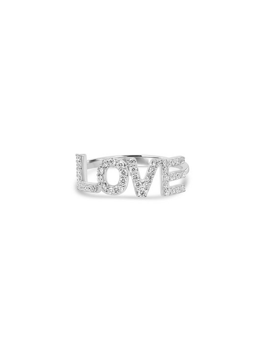 'Love' Diamond Ring