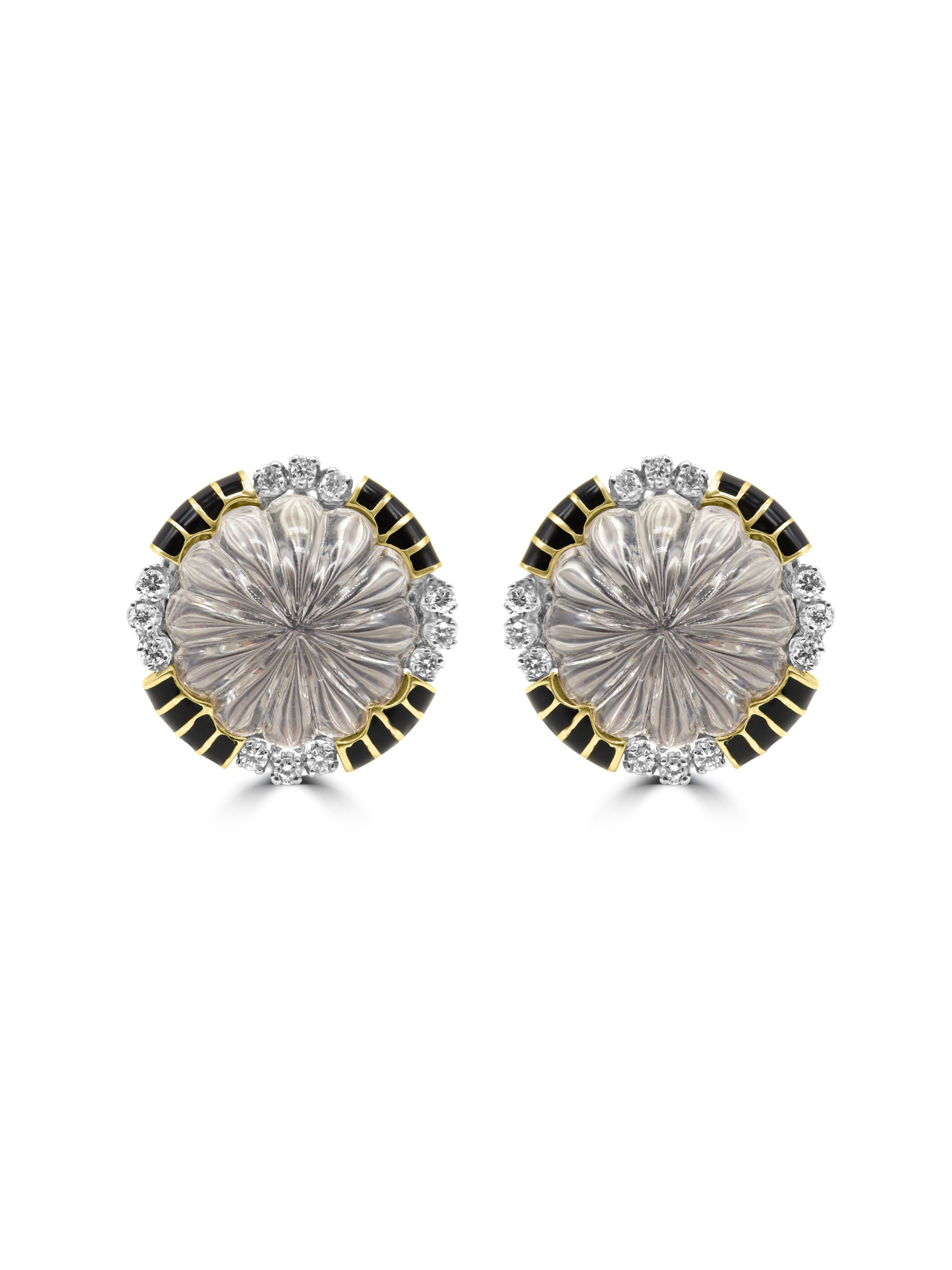 Enamel & Diamond Earrings