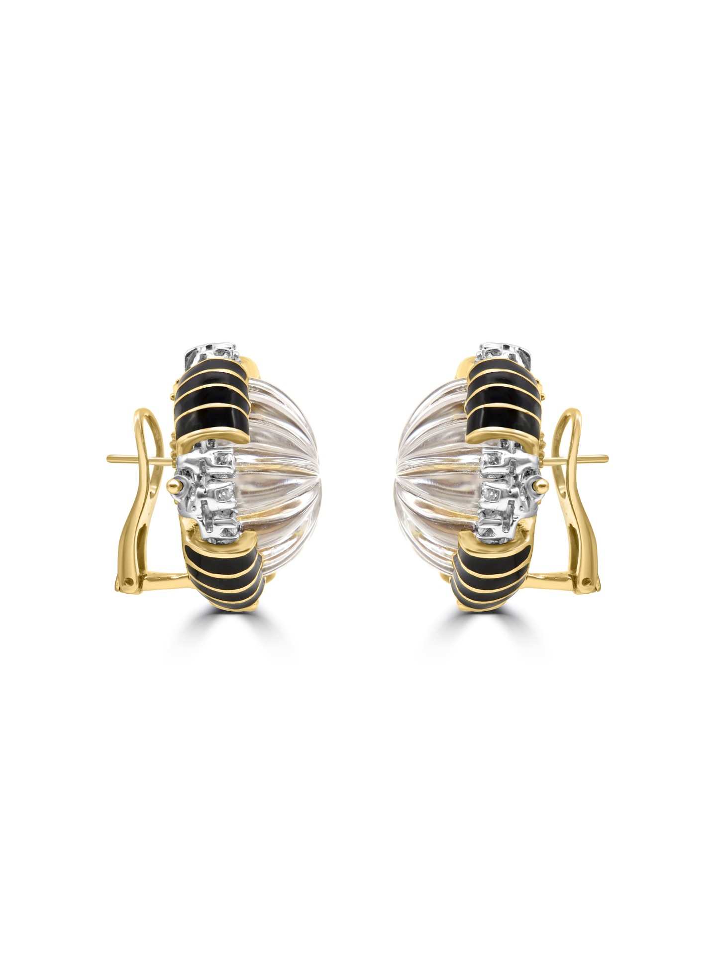 Enamel & Diamond Earrings