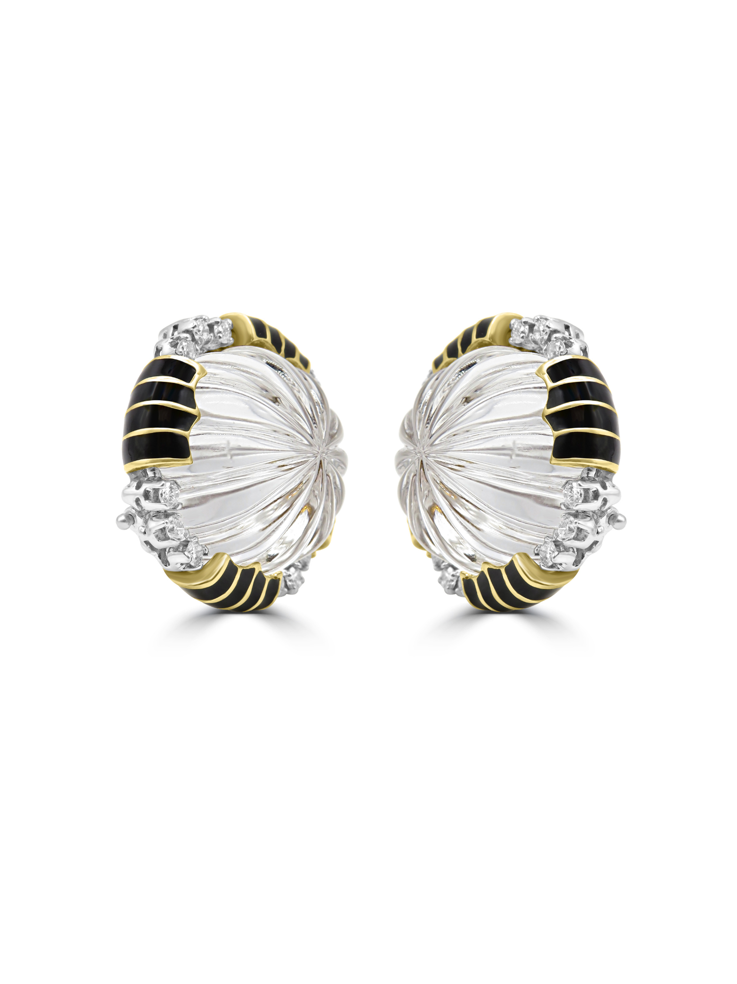 Enamel & Diamond Earrings