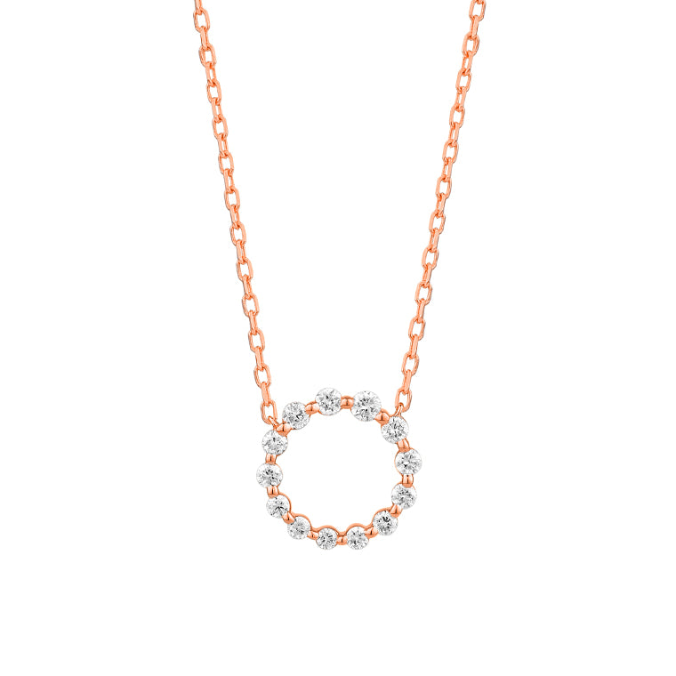 Circle Pendant in Rose Gold