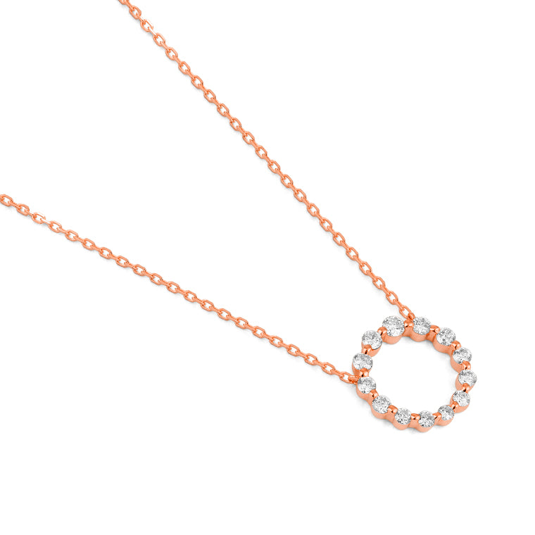 Circle Pendant in Rose Gold