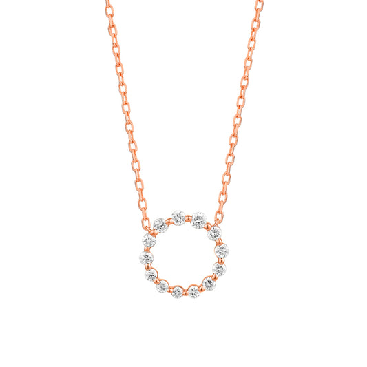 Circle Pendant in Rose Gold